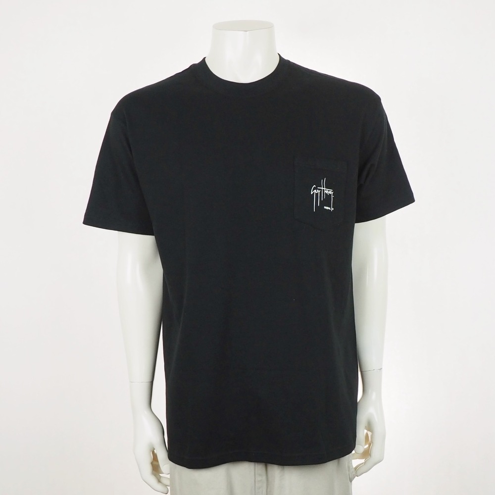 New Guy Harvey Aftco Bluewater Tee Shirt Mens Large Black Tropical Fish Fishing